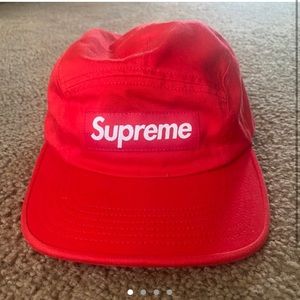 Red supreme box logo hat